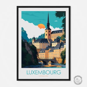 Luxembourg Print Luxembourg Poster Wall Art Luxembourg Travel Gift Luxembourg Poster Wall Hanging Home Décor Wall Art