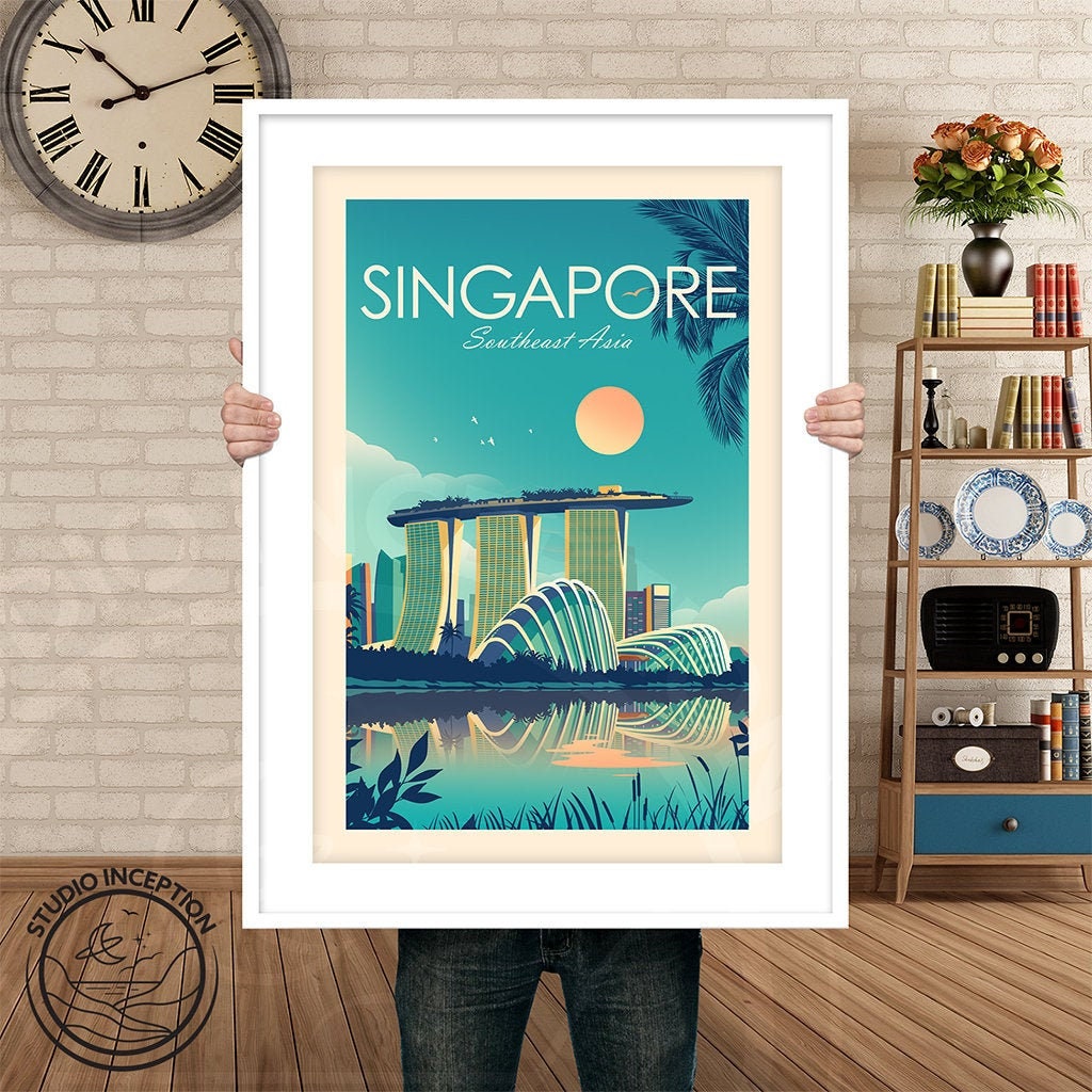 Singapore Wall Art - Etsy