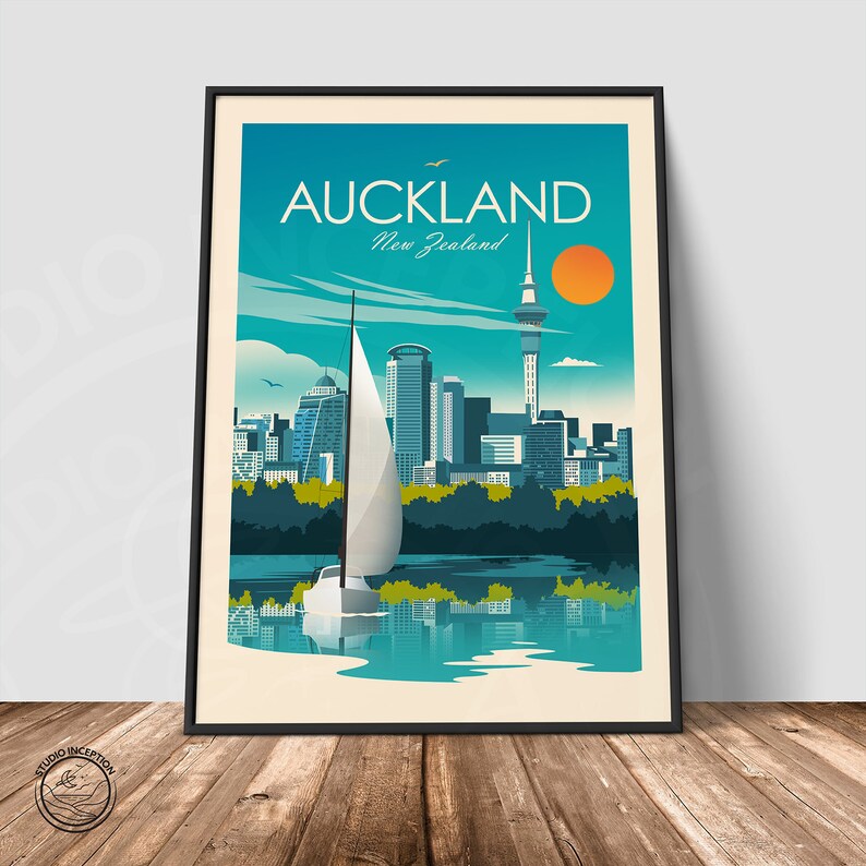 New Zealand Travel Print Auckland Print Auckland Art New Etsy UK