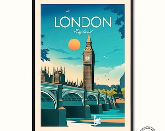 London Print, London Poster, London Gifts, Big Ben, Travel Print, Travel Poster, Home Decor, Gallery Wall