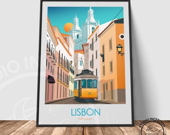 Lisbon Print, Wall Art Portugal Travel Print Poster Gift