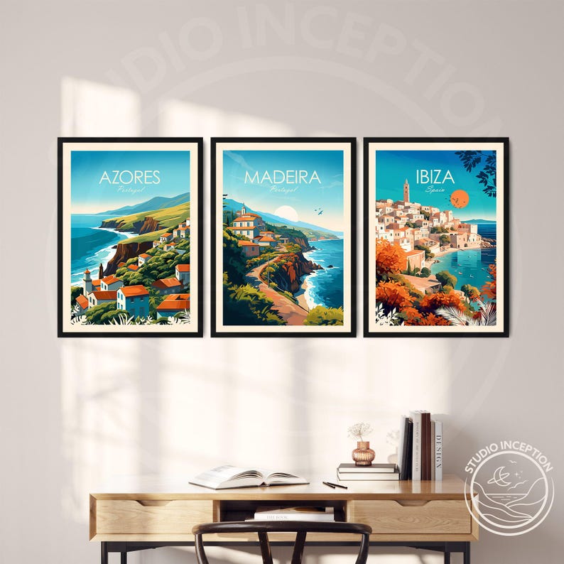 Madeira Traditional Travel Print Madeira Wall Hanging Wall Art Portugal Home Decor Madeira Gift Portugal Art image 3