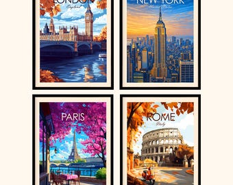 4 prints naar keuze, kies je locaties en formaat. Geldbesparende printsetbundel.