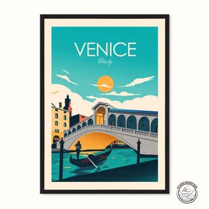 Venice Italy Art Print, Poster, Travel Print, Travel Poster, Wall Art, Living Room Prints
