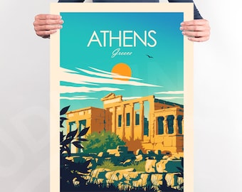 Greece Print, Athens Poster, Acropolis Art Print, Parthenon Poster, Travel Print, Travel Poster, Wall Art, Living Room Prints