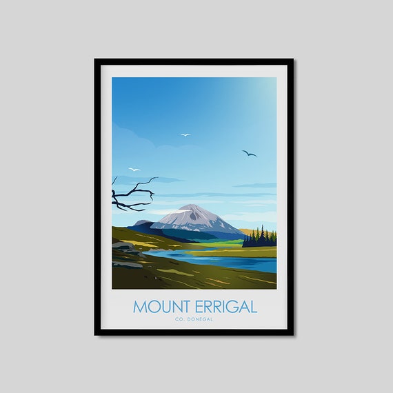 County Donegal Town Holidays Ireland Vintage Irish Travel Advertisement Poster