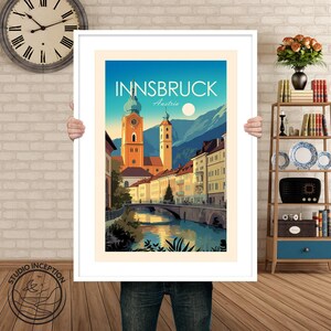 Innsbruck Travel Print Austria Poster Home Decor Landscape Art Print Innsbruck Wall Art Travel Gift Wedding Present image 8