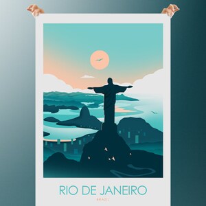 Brazil Print, Brazil Art Prints, Rio Travel Poster, Wall Art, Art Gift, Travel Print, Poster, Travel Gift, Poster Art, Rio De Janeiro