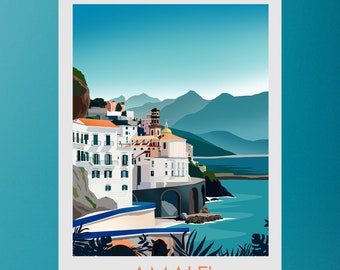 Amalfi Italy Print - Italy Poster | Travel Poster | Travel Print | Amalfi Coast