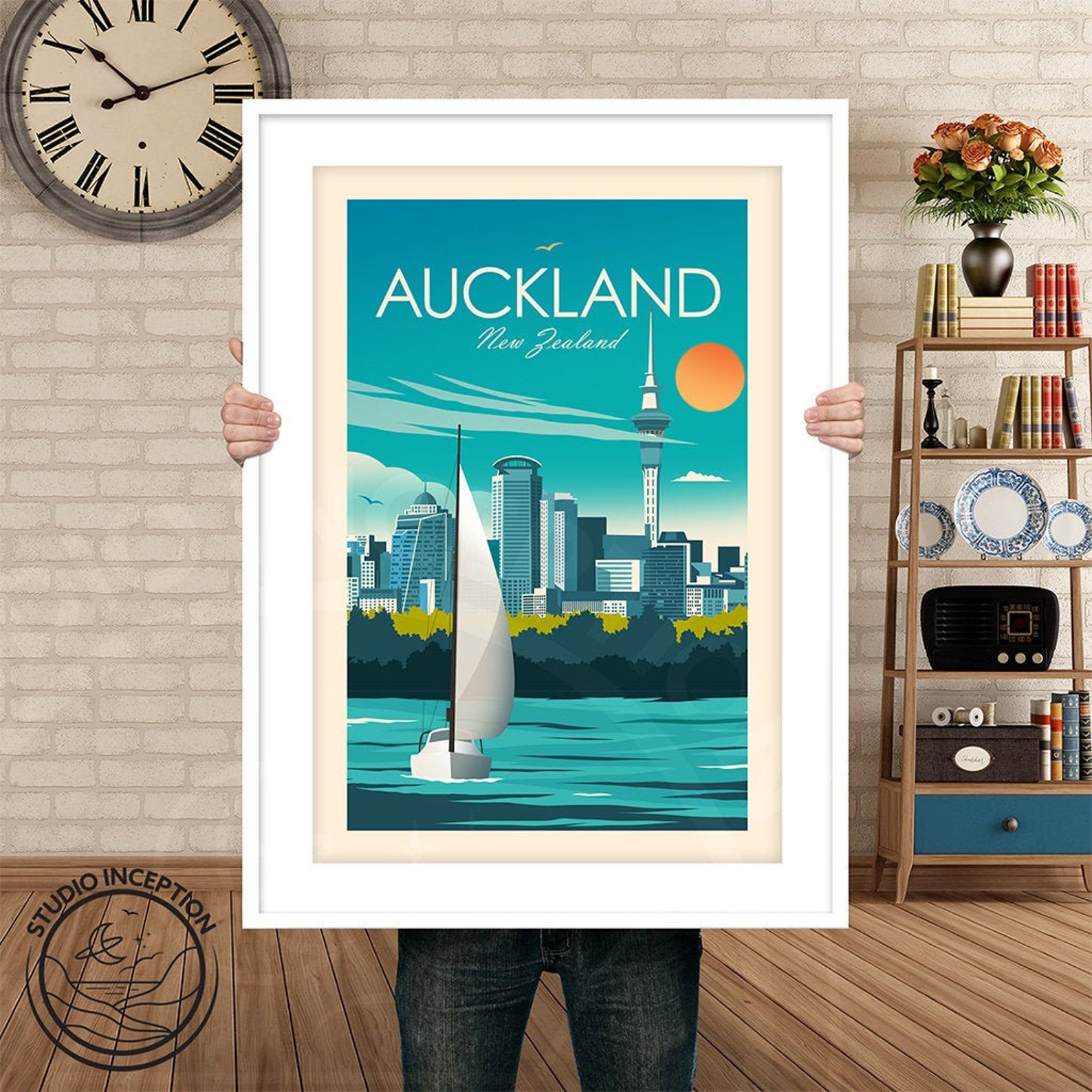 New Zealand Print Auckland Print Auckland Art New Zealand Etsy