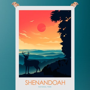 Shenandoah National Park | National Park Print | Travel Poster | Virginia