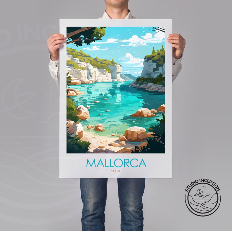 Mayorca Print Mallorca Majorca Spain Poster Print Travel Gift - Etsy