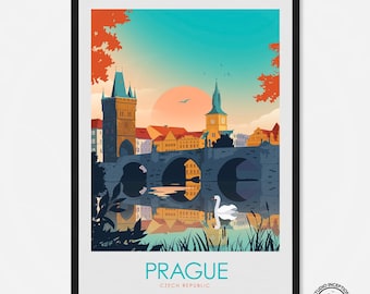 Prague Print Czech Republic Travel Poster