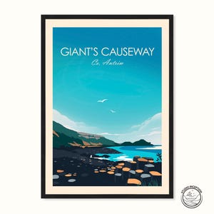Giants Causeway Northern Ireland Travel Poster Print