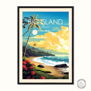 Stampa da parete Big Island Hawaii Travel Art Big Island Home Decor Big Island Gift Poster Hawaii Regalo di compleanno