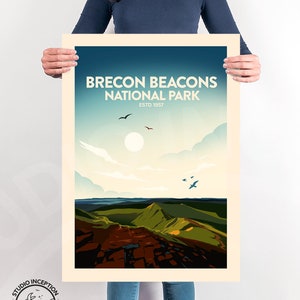 Brecon Beacons, Pen-Y-Fan, South Wales Travel Print, Established 1951 Edition Traditional Style By Studio Inception