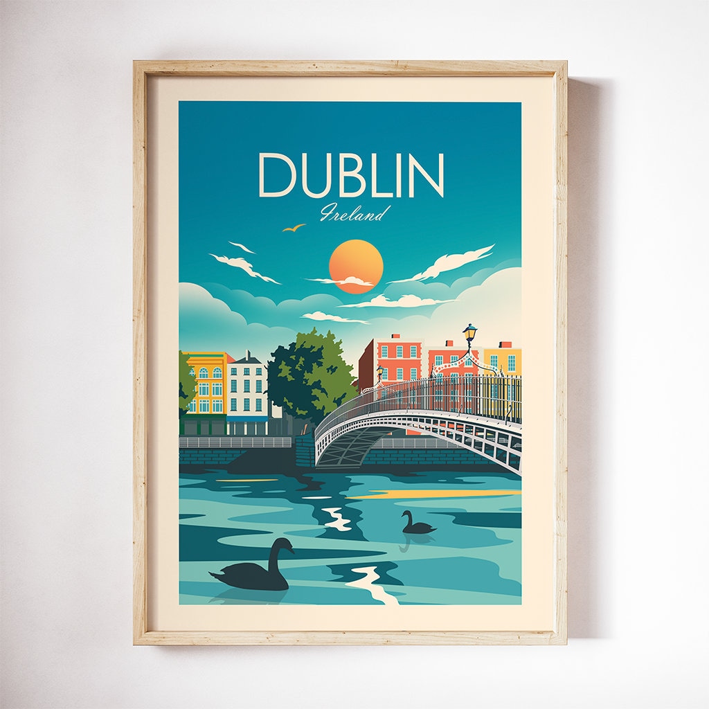Dublin Travel Print Ireland Irish Art Etsy UK