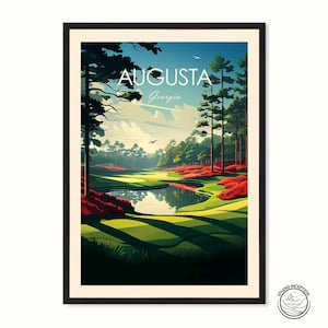 Augusta Print, Augusta National Golf Club Poster, Augusta Masters, Georgia Travel Print, Golf Gifts, Golfing Art