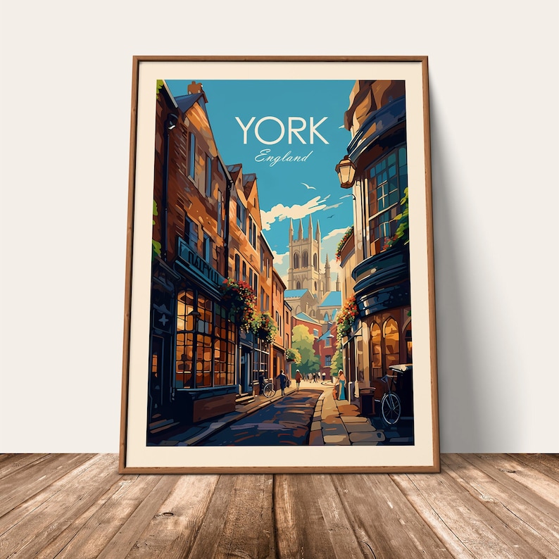 York traditional Travel Print York Travel Poster York Print, York Poster York Gift Wall Art Framed Prints image 4