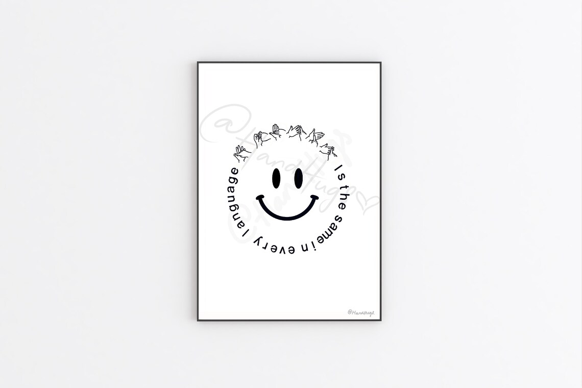 A Smile Is The Same In Every Language Print Etsy