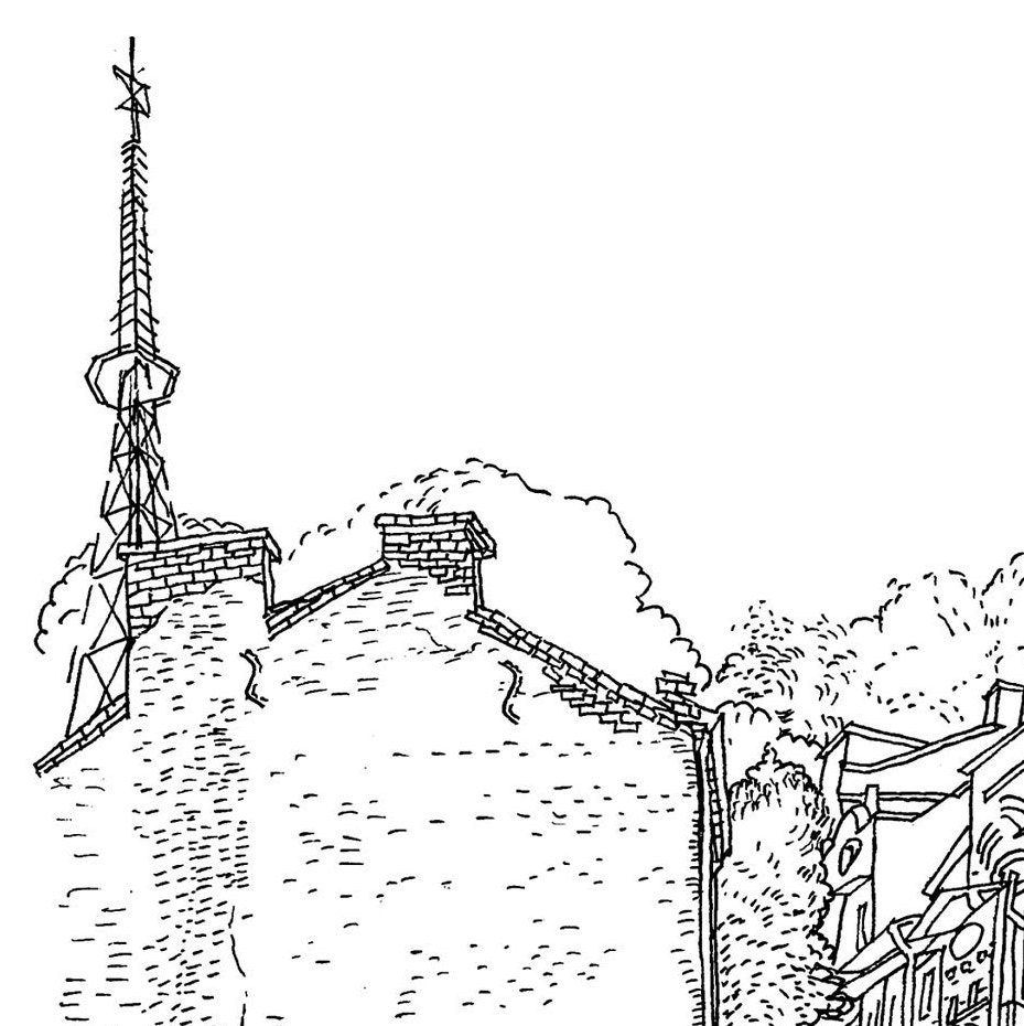 City skyline print One line drawing for digital download | Etsy