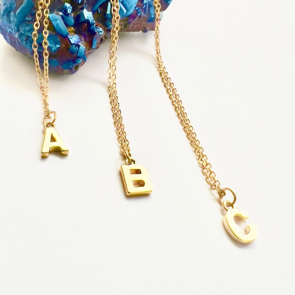 Shop Gold Letter Necklace Etsy