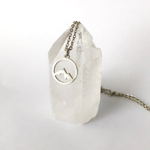 Dainty Stainless Steel Mountain Wave Necklace: Wanderlust Jewelry