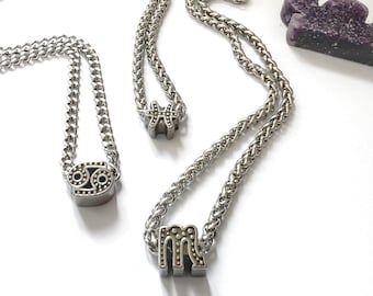 Stainless Steel Men&#39;s Zodiac Bead Necklace * Aries*Taurus*Gemini*Cancer*Leo*Virgo*Libra*Scorpio*Sagittarius*Capricorn*Aquarius*Pisces