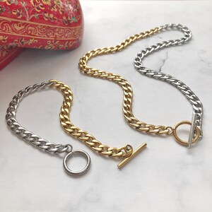 Two tone choker best sale necklace