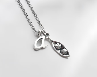 Dainty Personalised Two Peas In A Pod Necklace or Bracelet | Friendship Necklace | Silver Necklace | Friendship Bracelet | Gift Idea
