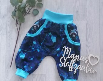 3/4 Pumphose Galaxie Blau kurze Hose  Kinder