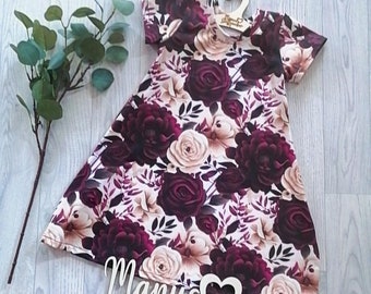 Sommerkleid Blumen Mädchen Kinder Baby Kurzarm