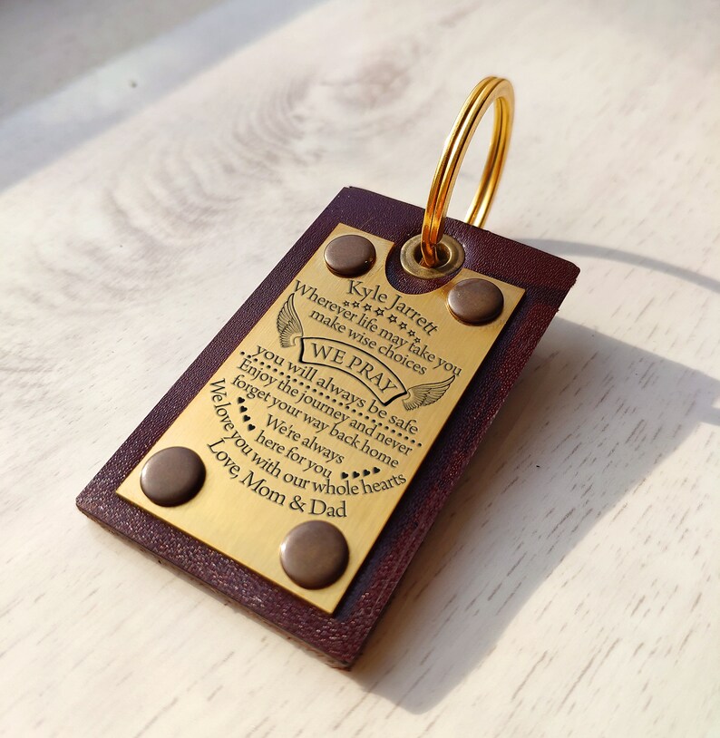 Best Men's gift leather Keychain for Son Men's gifts Etsy