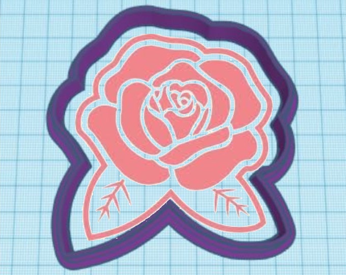 Rose DIGITAL STL file, cookie cutter to download, downloadable file only