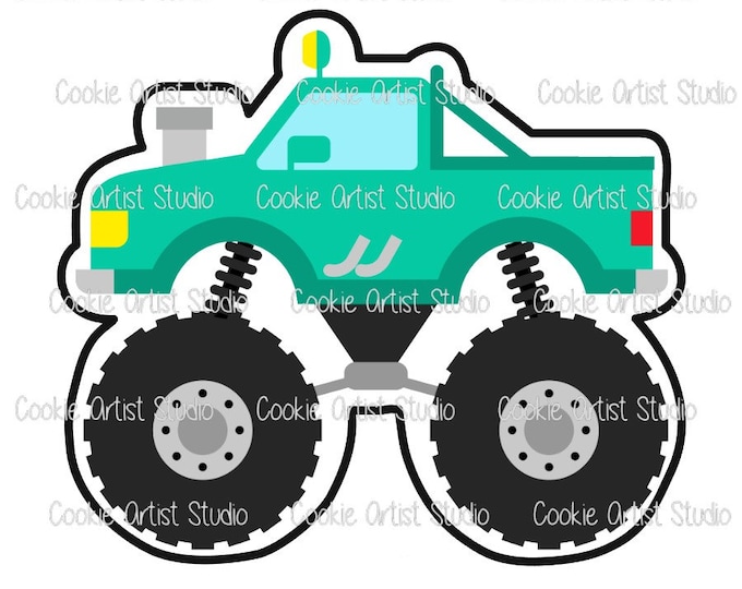 Monster Truck Cookie Cutter and Fondant Cutter Set