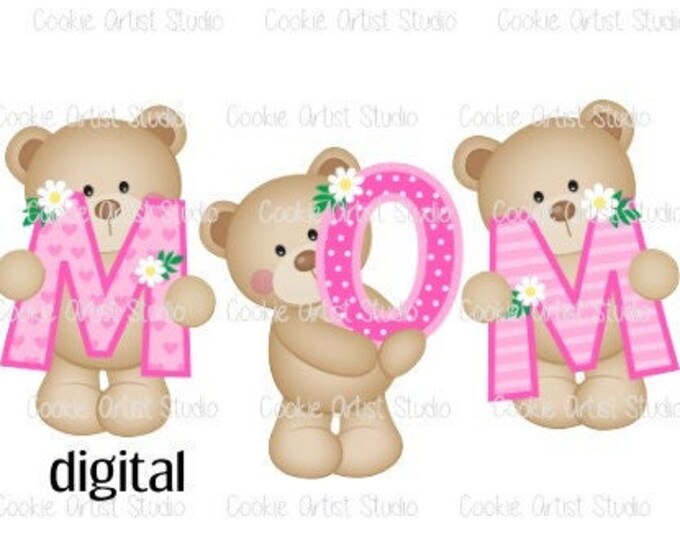 Mom Bear DIGITAL STL file, cookie cutters to download, downloadable file only