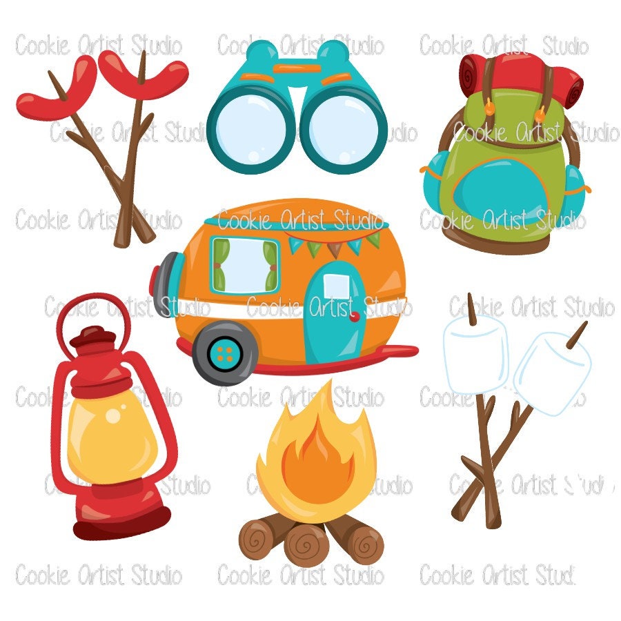 Camping Cookie Cutter and Fondant Cutter Set