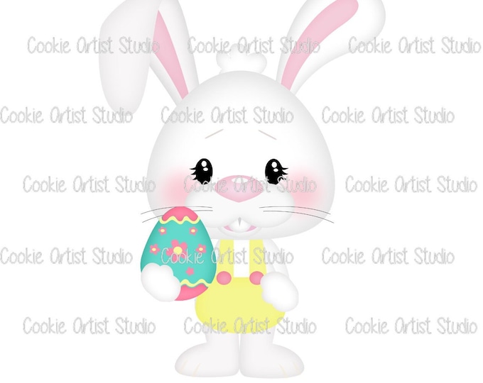 Easter Bunny with Egg Cookie Cutter and Fondant Cutter Set