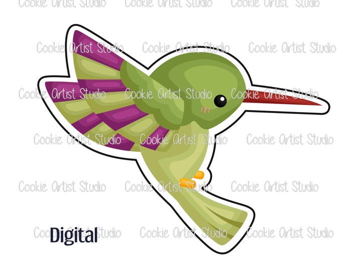 Hummingbird DIGITAL STL file, cookie cutter to download, downloadable file only