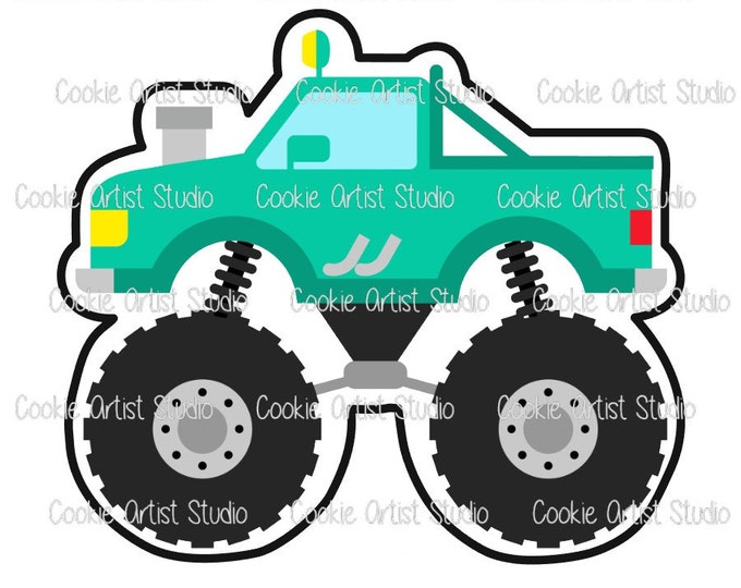 Monster Truck DIGITAL STL file, cookie cutter to download, downloadable file only