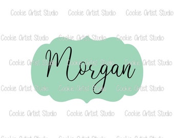 Morgan Plaque Cookie Cutter and Fondant Cutter Set