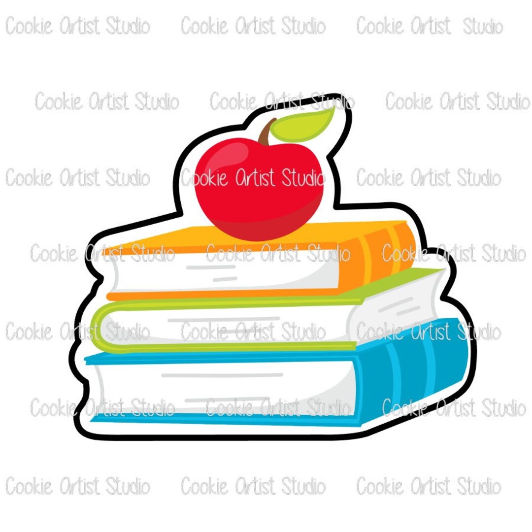 Stack of Books Cookie Cutter and Fondant Cutter Set Etsy