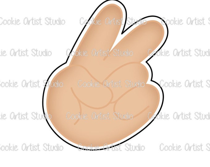 Peace Out Cookie Cutter and Fondant Cutter Set