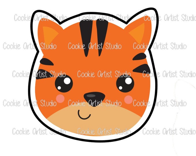 Tiger Face Cookie Cutter and Fondant Cutter Set
