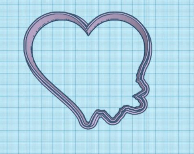 Heart with Flower Border DIGITAL STL file, cookie cutter to download, downloadable file only