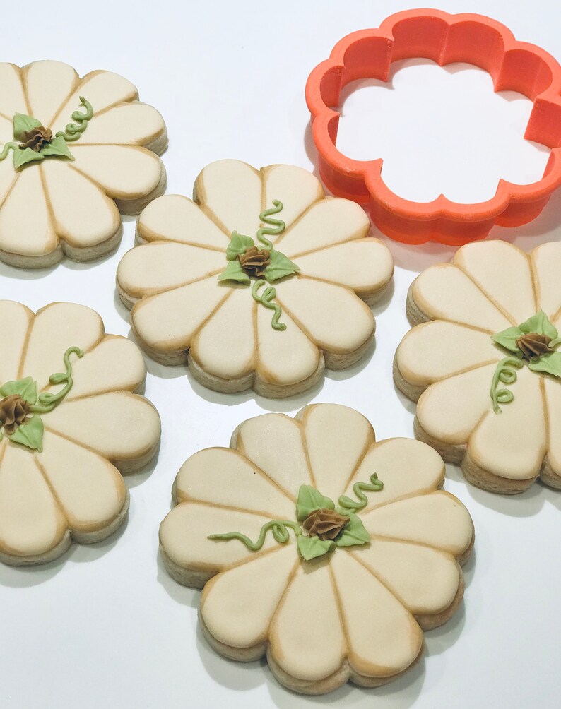 Pumpkin Top Cookie Cutter and Fondant Cutter Set image 1