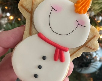 Happy Snowman Cookie Cutter and Fondant Cutter Set