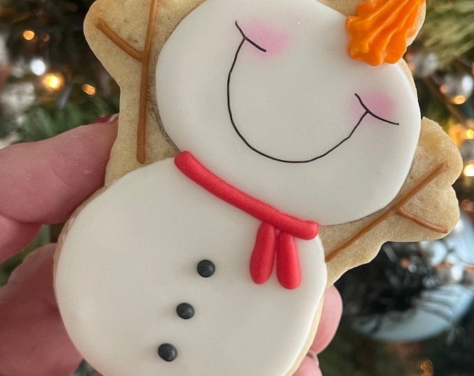 Happy Snowman Cookie Cutter and Fondant Cutter Set