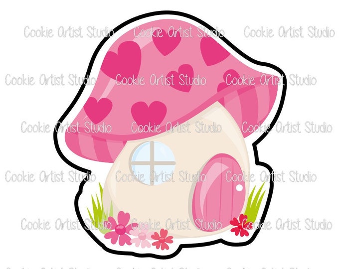 Mushroom Fairy Garden DIGITAL STL file, cookie cutter to download, downloadable file only