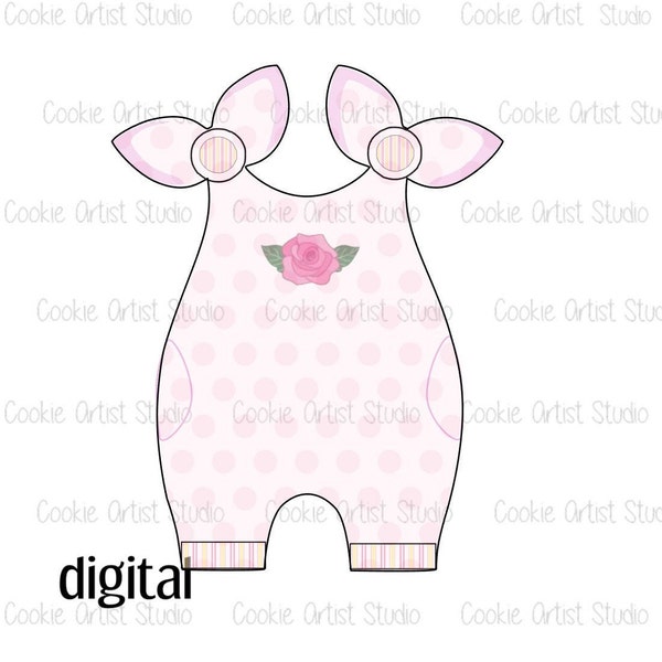Baby Romper DIGITAL STL file, cookie cutter to download, downloadable file only